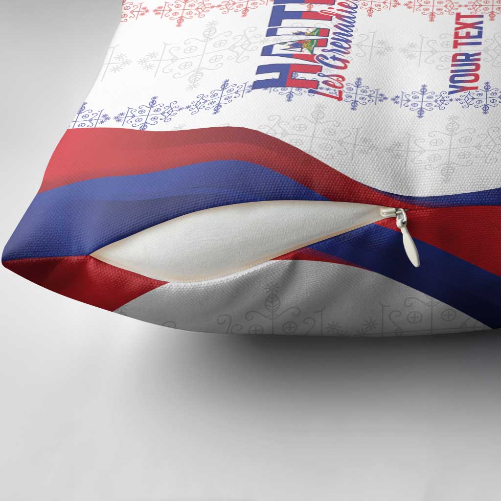 Haiti Football Les Grenadiers Personalized Pillow Cover Voodoo Veve Papa Legba - Wonder Print Shop