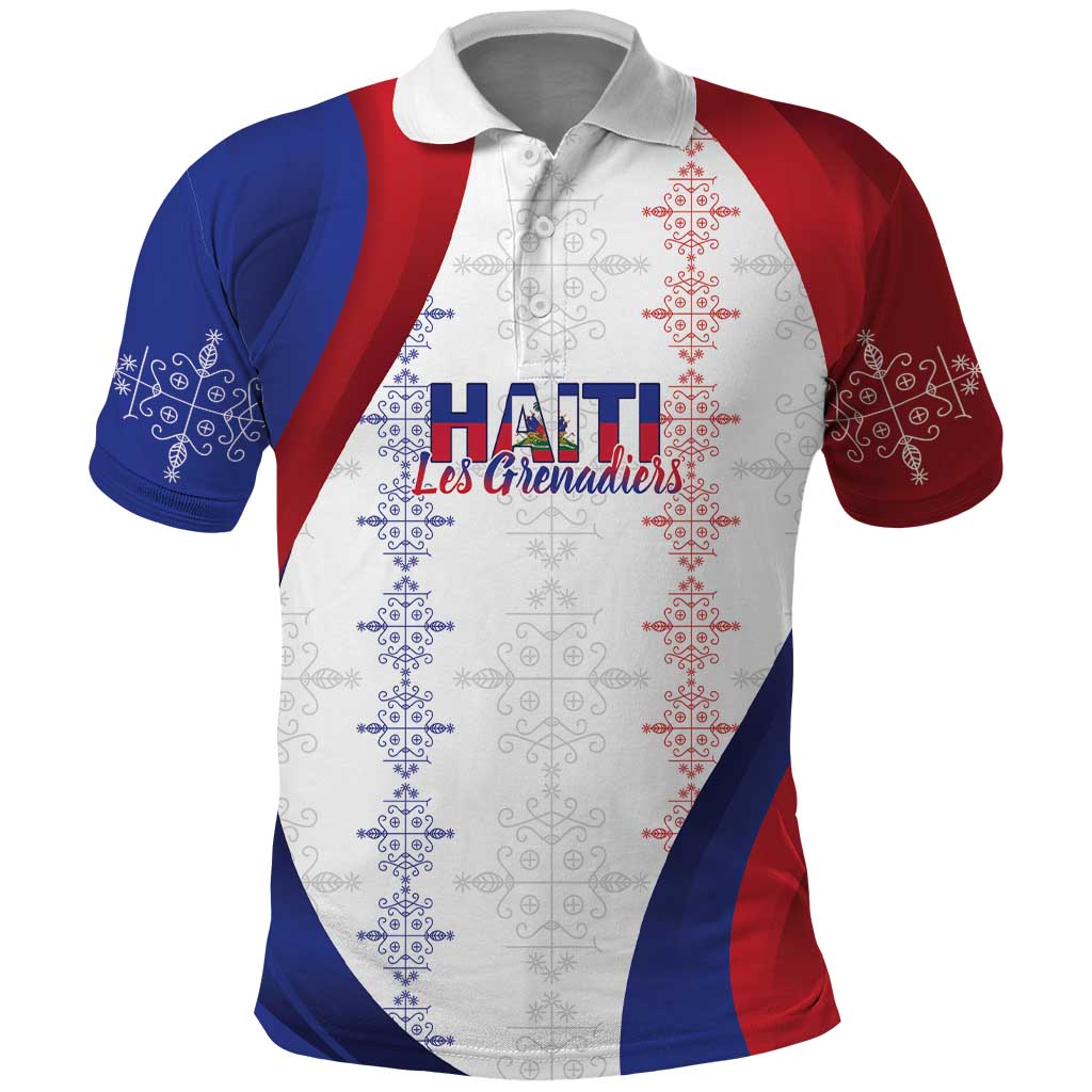 Haiti Football Les Grenadiers Personalized Polo Shirt Voodoo Veve Papa Legba - Wonder Print Shop