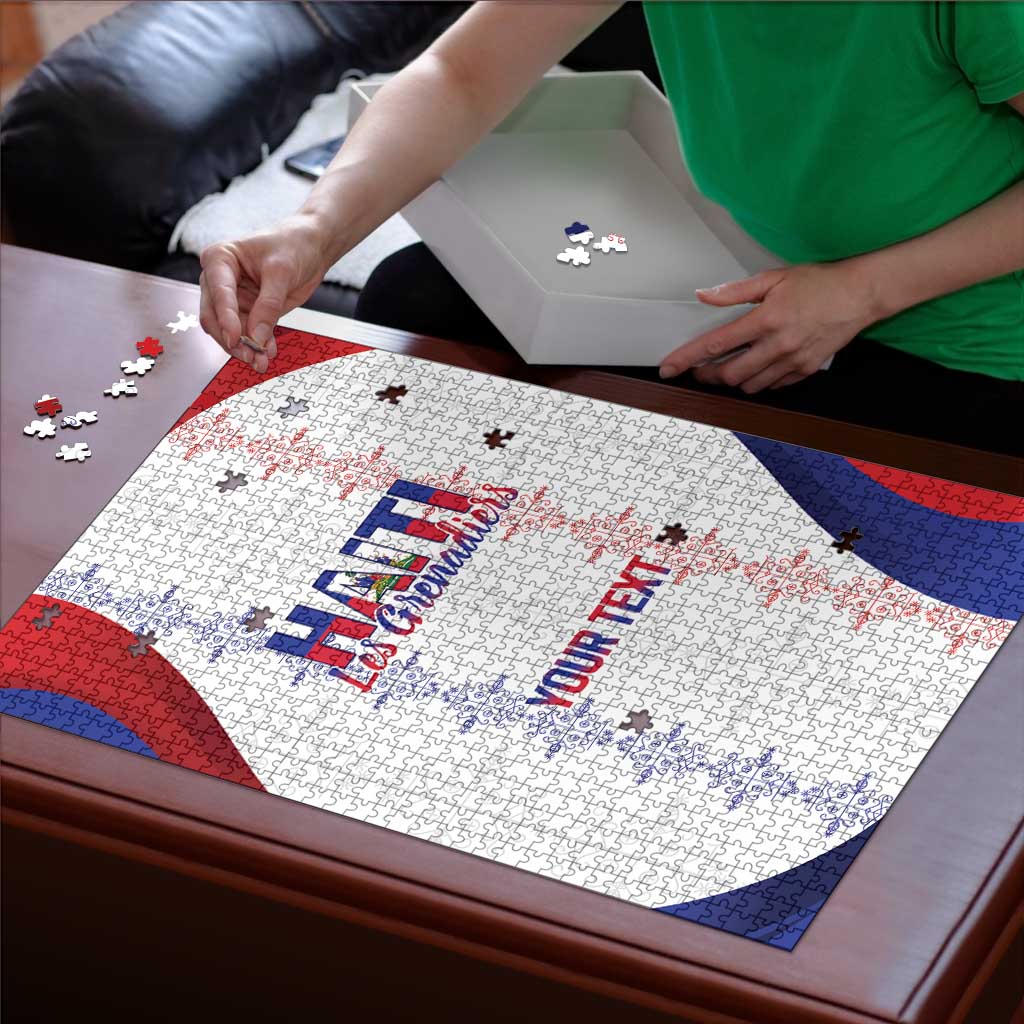 Haiti Football Les Grenadiers Personalized Puzzle Voodoo Veve Papa Legba - Wonder Print Shop