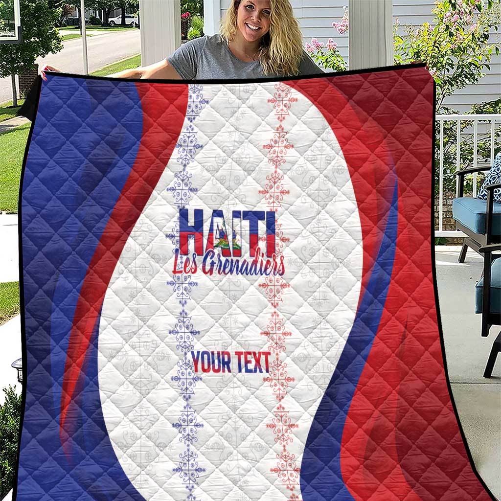 Haiti Football Les Grenadiers Personalized Quilt Voodoo Veve Papa Legba - Wonder Print Shop