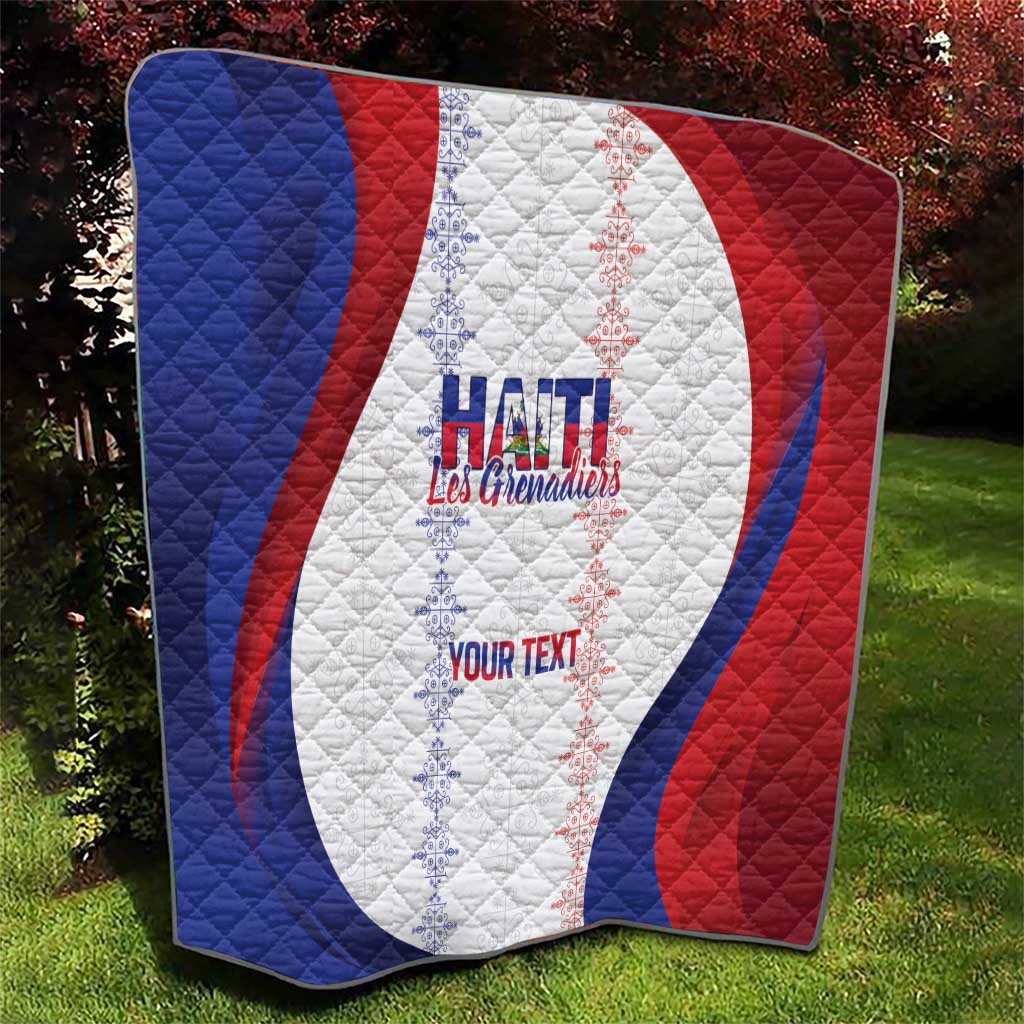 Haiti Football Les Grenadiers Personalized Quilt Voodoo Veve Papa Legba - Wonder Print Shop