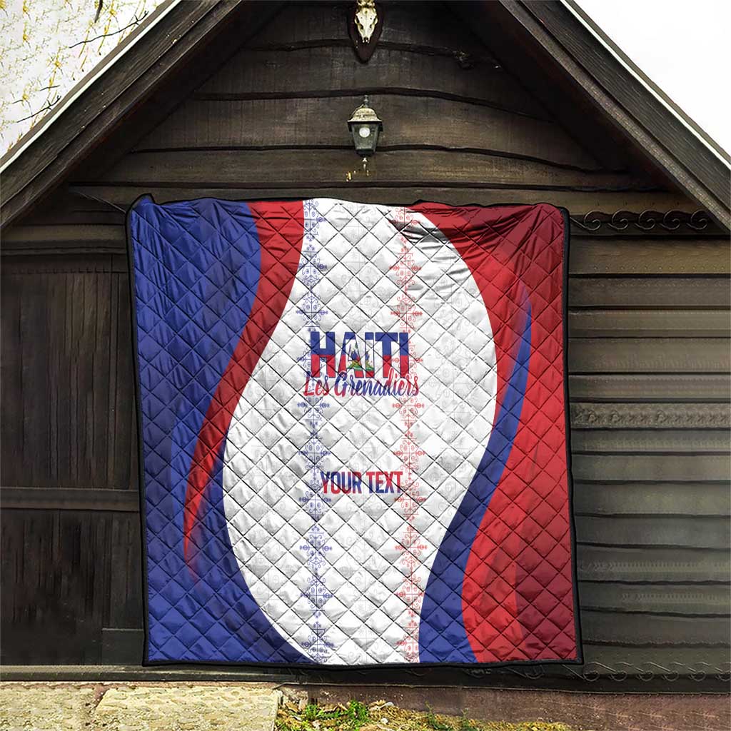 Haiti Football Les Grenadiers Personalized Quilt Voodoo Veve Papa Legba - Wonder Print Shop