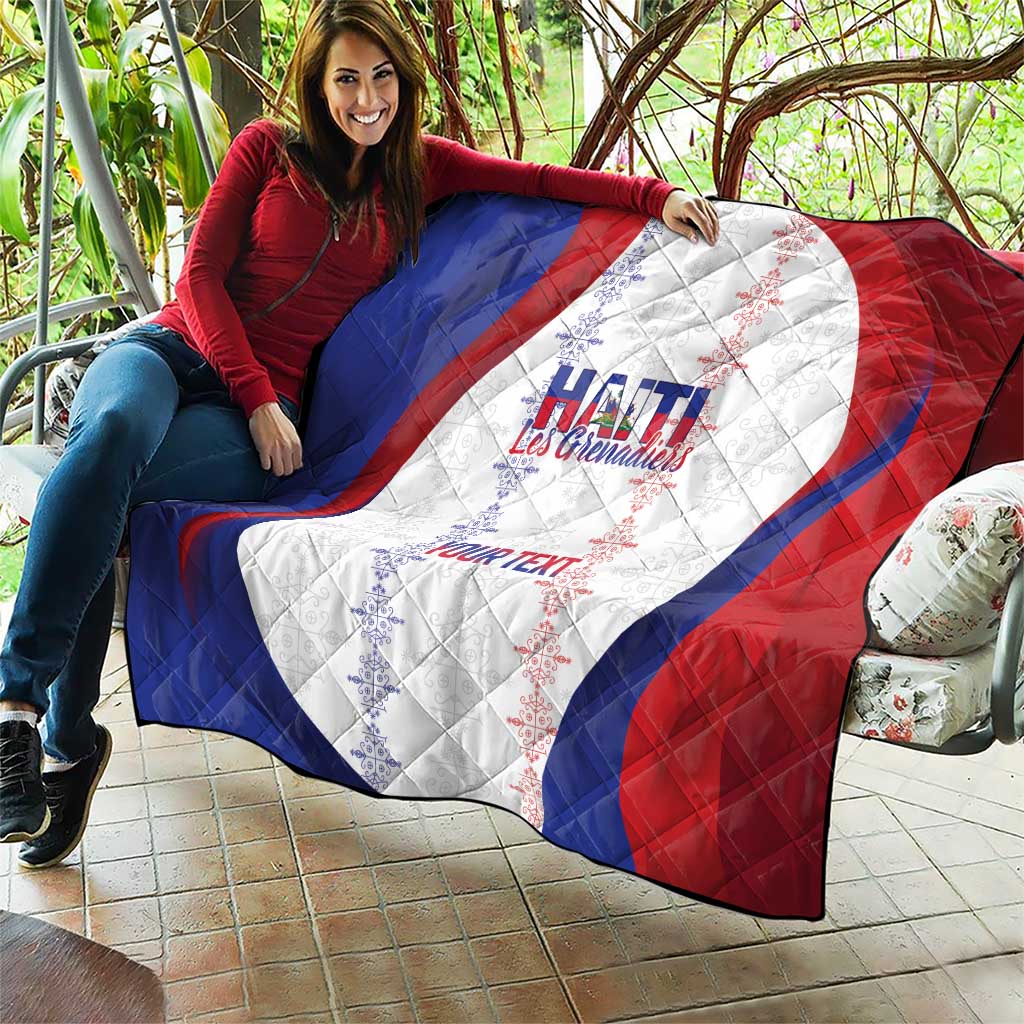 Haiti Football Les Grenadiers Personalized Quilt Voodoo Veve Papa Legba - Wonder Print Shop
