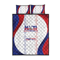 Haiti Football Les Grenadiers Personalized Quilt Bed Set Voodoo Veve Papa Legba - Wonder Print Shop
