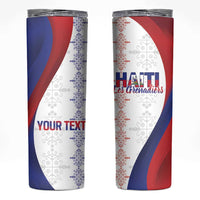 Haiti Football Les Grenadiers Personalized Skinny Tumbler Voodoo Veve Papa Legba - Wonder Print Shop