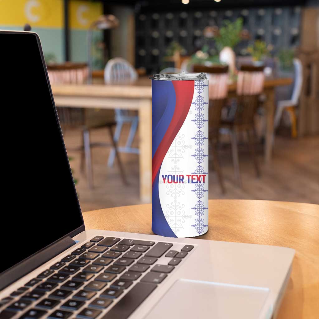 Haiti Football Les Grenadiers Personalized Skinny Tumbler Voodoo Veve Papa Legba - Wonder Print Shop