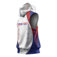 Haiti Football Les Grenadiers Personalized Sleeveless Hoodie Voodoo Veve Papa Legba - Wonder Print Shop