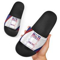 Haiti Football Les Grenadiers Personalized Slide Sandals Voodoo Veve Papa Legba - Wonder Print Shop