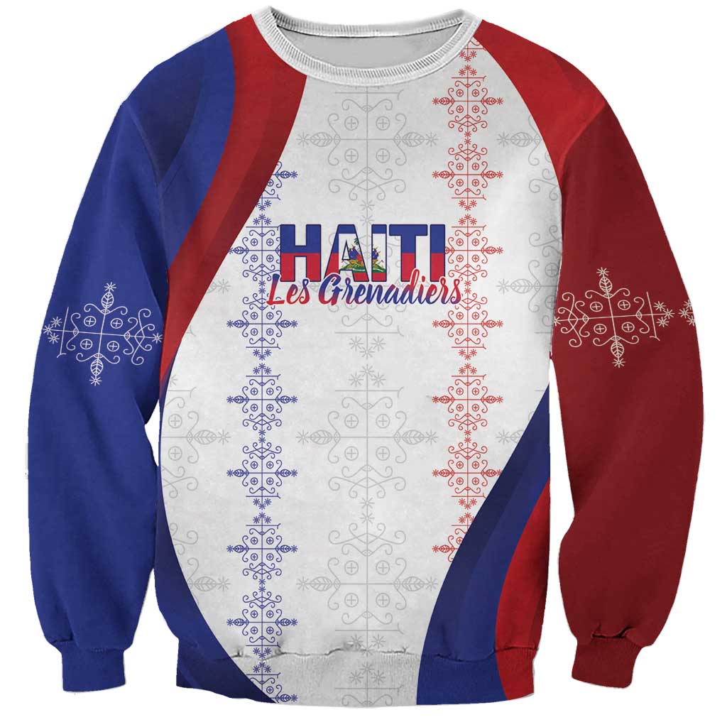 Haiti Football Les Grenadiers Personalized Sweatshirt Voodoo Veve Papa Legba - Wonder Print Shop
