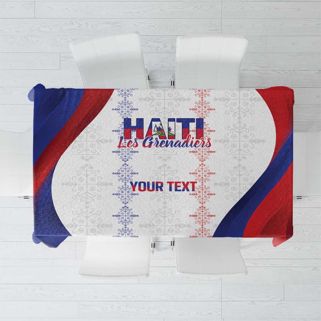 Haiti Football Les Grenadiers Personalized Tablecloth Voodoo Veve Papa Legba - Wonder Print Shop