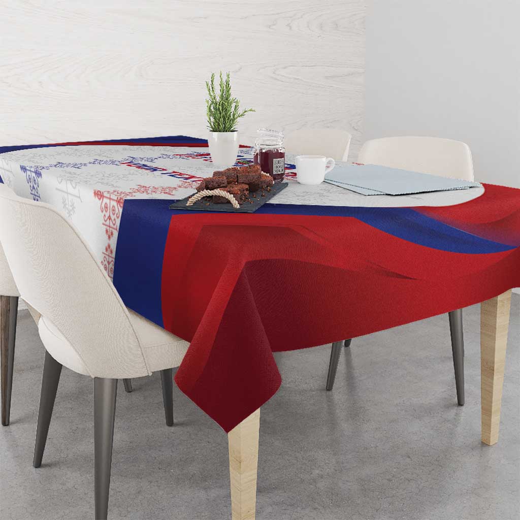 Haiti Football Les Grenadiers Personalized Tablecloth Voodoo Veve Papa Legba - Wonder Print Shop