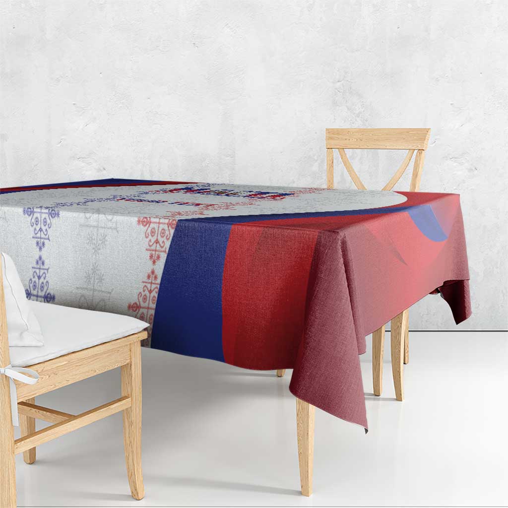 Haiti Football Les Grenadiers Personalized Tablecloth Voodoo Veve Papa Legba - Wonder Print Shop