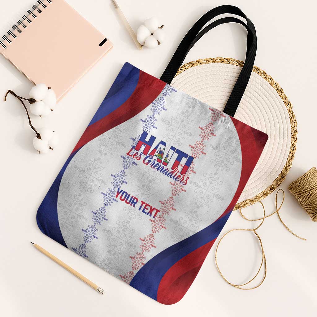 Haiti Football Les Grenadiers Personalized Tote Bag Voodoo Veve Papa Legba - Wonder Print Shop
