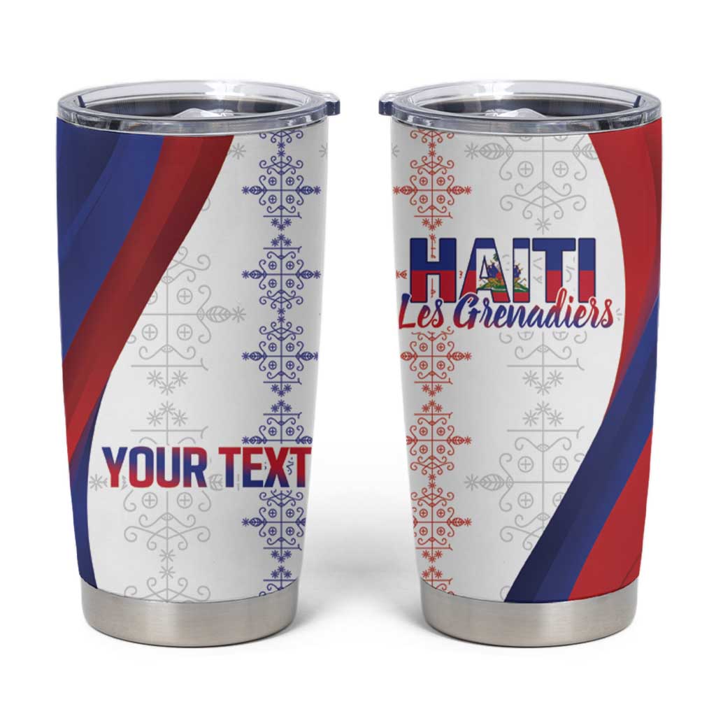 Haiti Football Les Grenadiers Personalized Tumbler Cup Voodoo Veve Papa Legba - Wonder Print Shop