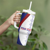 Haiti Football Les Grenadiers Personalized Tumbler With Handle Voodoo Veve Papa Legba - Wonder Print Shop