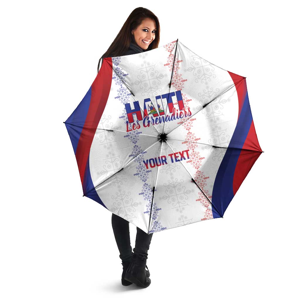 Haiti Football Les Grenadiers Personalized Umbrella Voodoo Veve Papa Legba - Wonder Print Shop