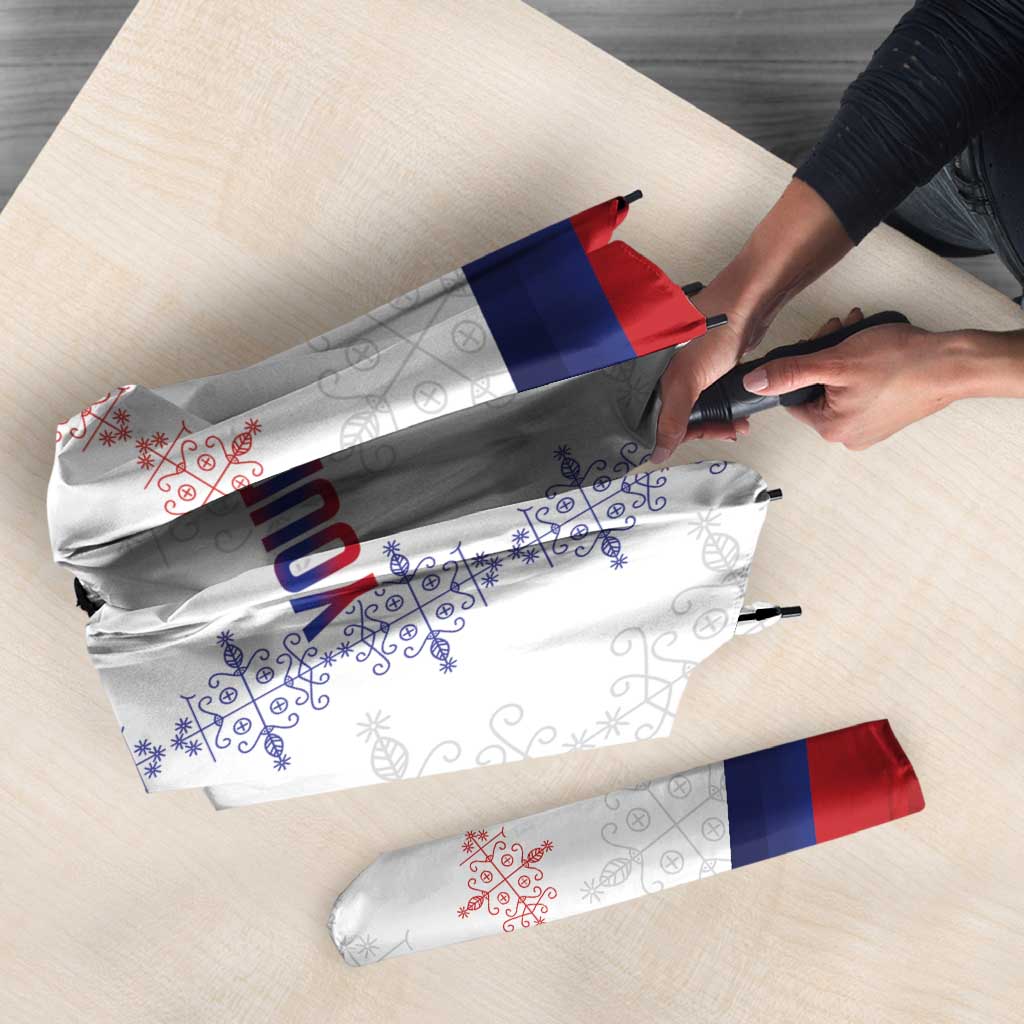 Haiti Football Les Grenadiers Personalized Umbrella Voodoo Veve Papa Legba - Wonder Print Shop
