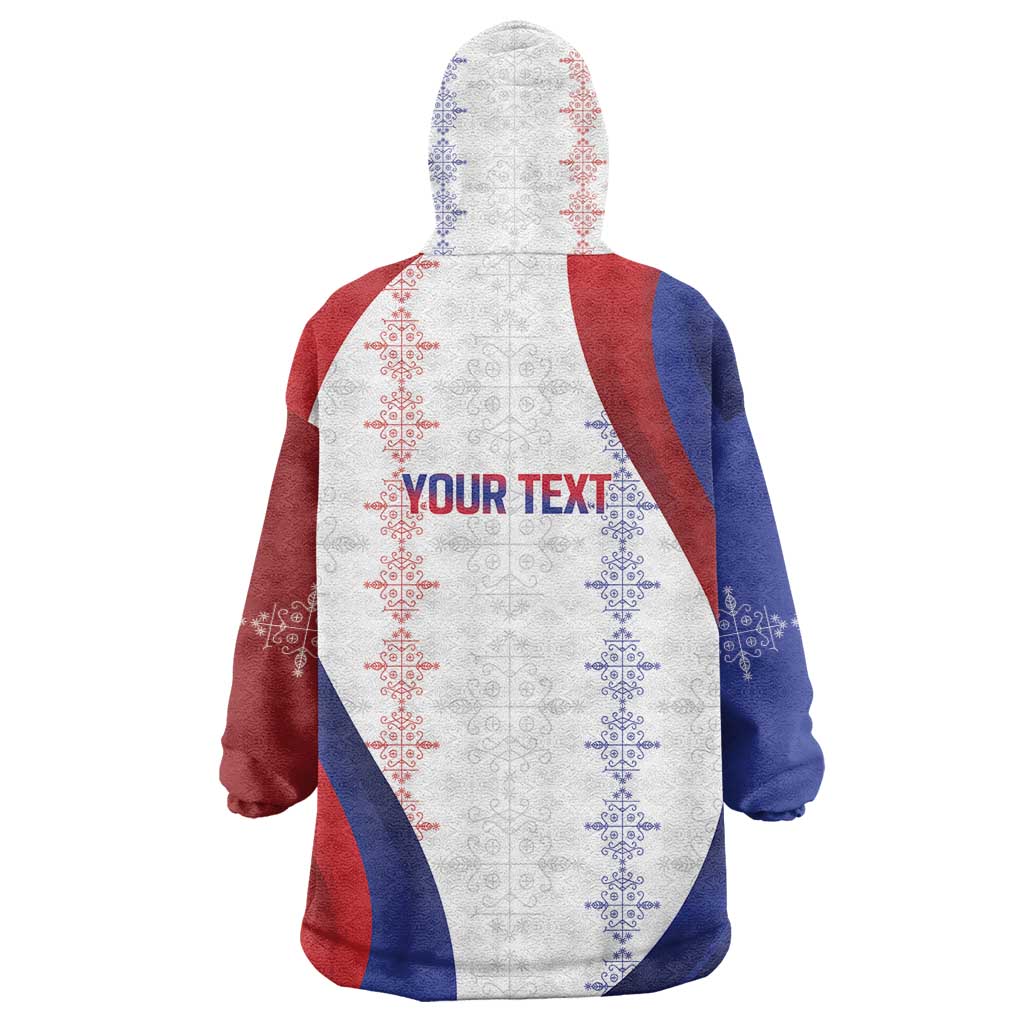 Haiti Football Les Grenadiers Personalized Wearable Blanket Hoodie Voodoo Veve Papa Legba - Wonder Print Shop