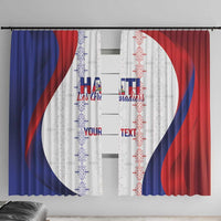 Haiti Football Les Grenadiers Personalized Window Curtain Voodoo Veve Papa Legba - Wonder Print Shop