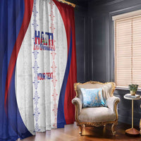 Haiti Football Les Grenadiers Personalized Window Curtain Voodoo Veve Papa Legba - Wonder Print Shop