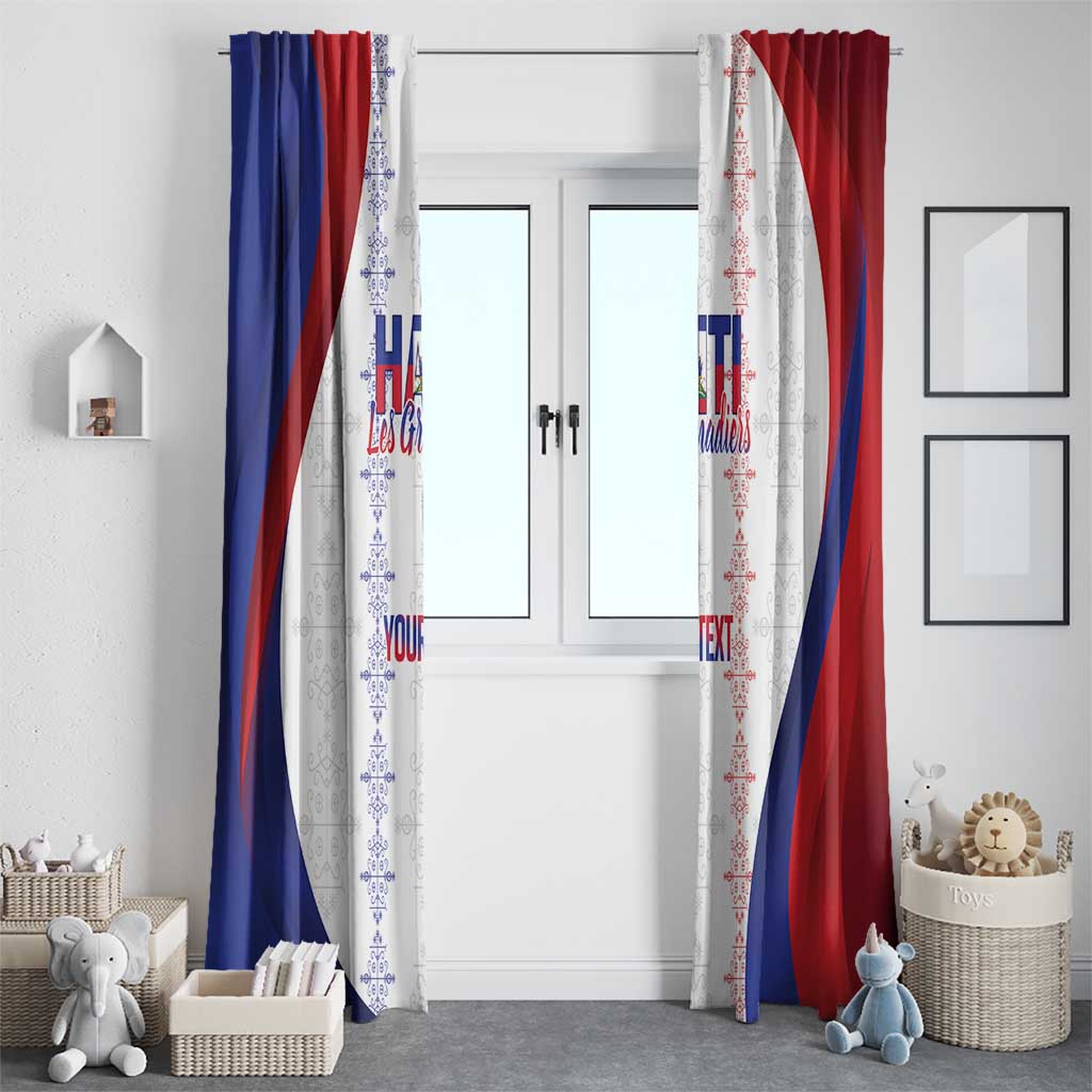 Haiti Football Les Grenadiers Personalized Window Curtain Voodoo Veve Papa Legba - Wonder Print Shop