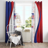 Haiti Football Les Grenadiers Personalized Window Curtain Voodoo Veve Papa Legba - Wonder Print Shop