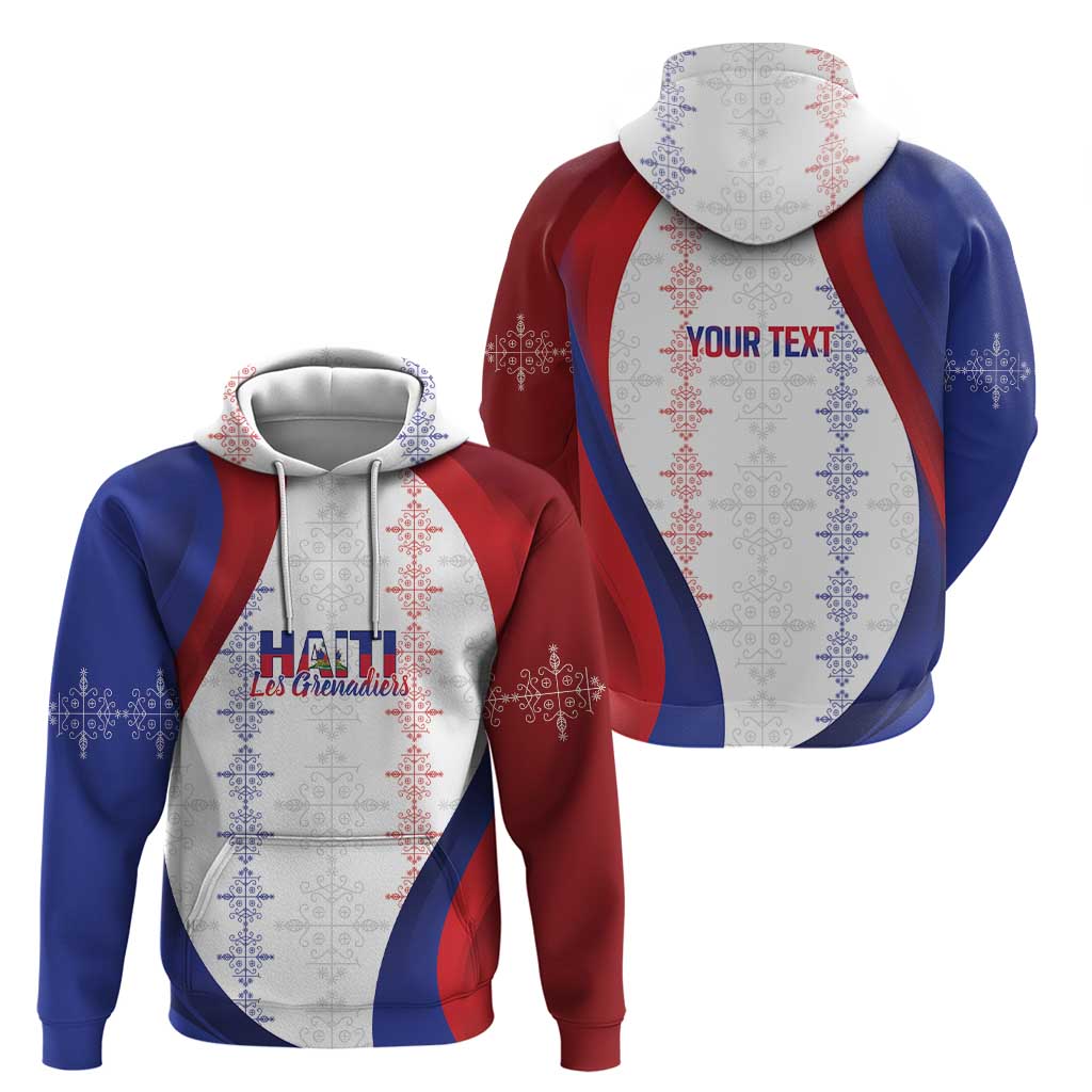 Haiti Football Les Grenadiers Personalized Zip Hoodie Voodoo Veve Papa Legba - Wonder Print Shop