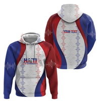 Haiti Football Les Grenadiers Personalized Zip Hoodie Voodoo Veve Papa Legba - Wonder Print Shop