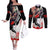 Kentucky Horse Racing Couples Matching Off The Shoulder Long Sleeve Dress and Long Sleeve Button Shirt Derby Hat