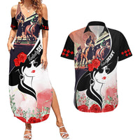 Kentucky Horse Racing Couples Matching Summer Maxi Dress and Hawaiian Shirt Derby Hat LT7 - Wonder Print Shop