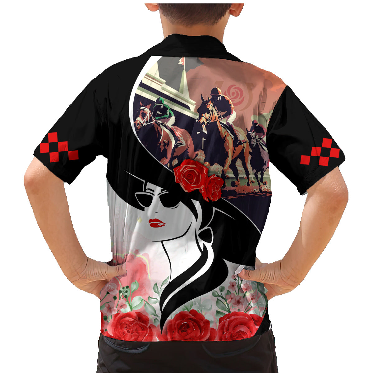 Kentucky Horse Racing Family Matching Mermaid Dress and Hawaiian Shirt Derby Hat LT7 - Wonder Print Shop