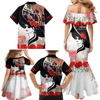 Kentucky Horse Racing Family Matching Mermaid Dress and Hawaiian Shirt Derby Hat LT7 - Wonder Print Shop