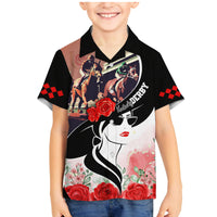 Kentucky Horse Racing Family Matching Mermaid Dress and Hawaiian Shirt Derby Hat LT7 - Wonder Print Shop