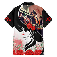 Kentucky Horse Racing Family Matching Off Shoulder Long Sleeve Dress and Hawaiian Shirt Derby Hat - Wonder Print Shop