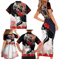 Kentucky Horse Racing Family Matching Short Sleeve Bodycon Dress and Hawaiian Shirt Derby Hat - Wonder Print Shop