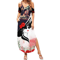 Kentucky Horse Racing Family Matching Summer Maxi Dress and Hawaiian Shirt Derby Hat - Wonder Print Shop