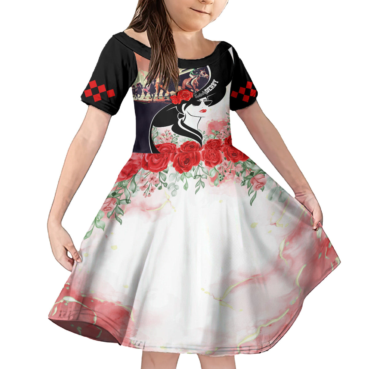 Kentucky Horse Racing Kid Short Sleeve Dress Derby Hat - Wonder Print Shop