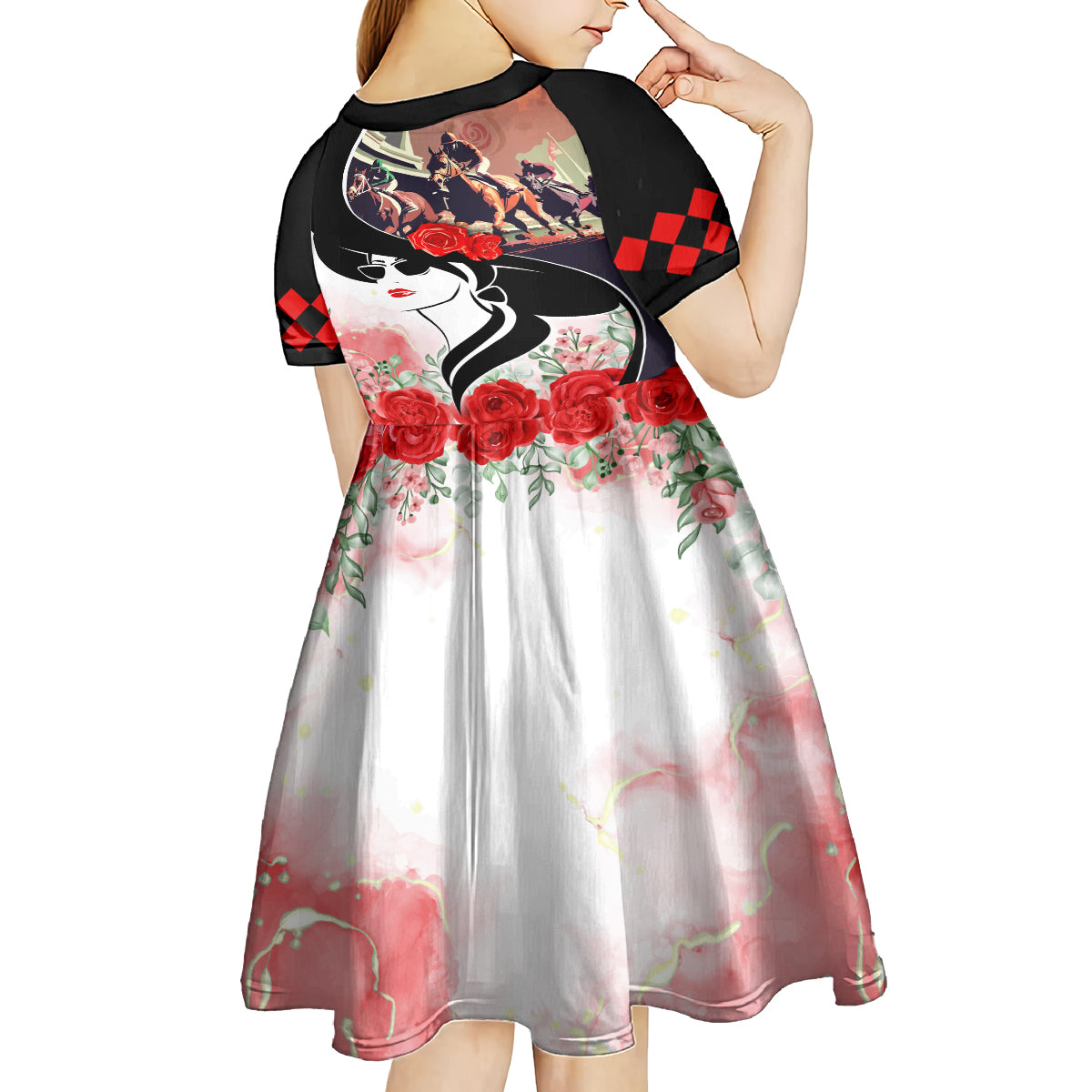 Kentucky Horse Racing Kid Short Sleeve Dress Derby Hat - Wonder Print Shop