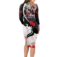 Kentucky Horse Racing Long Sleeve Bodycon Dress Derby Hat - Wonder Print Shop
