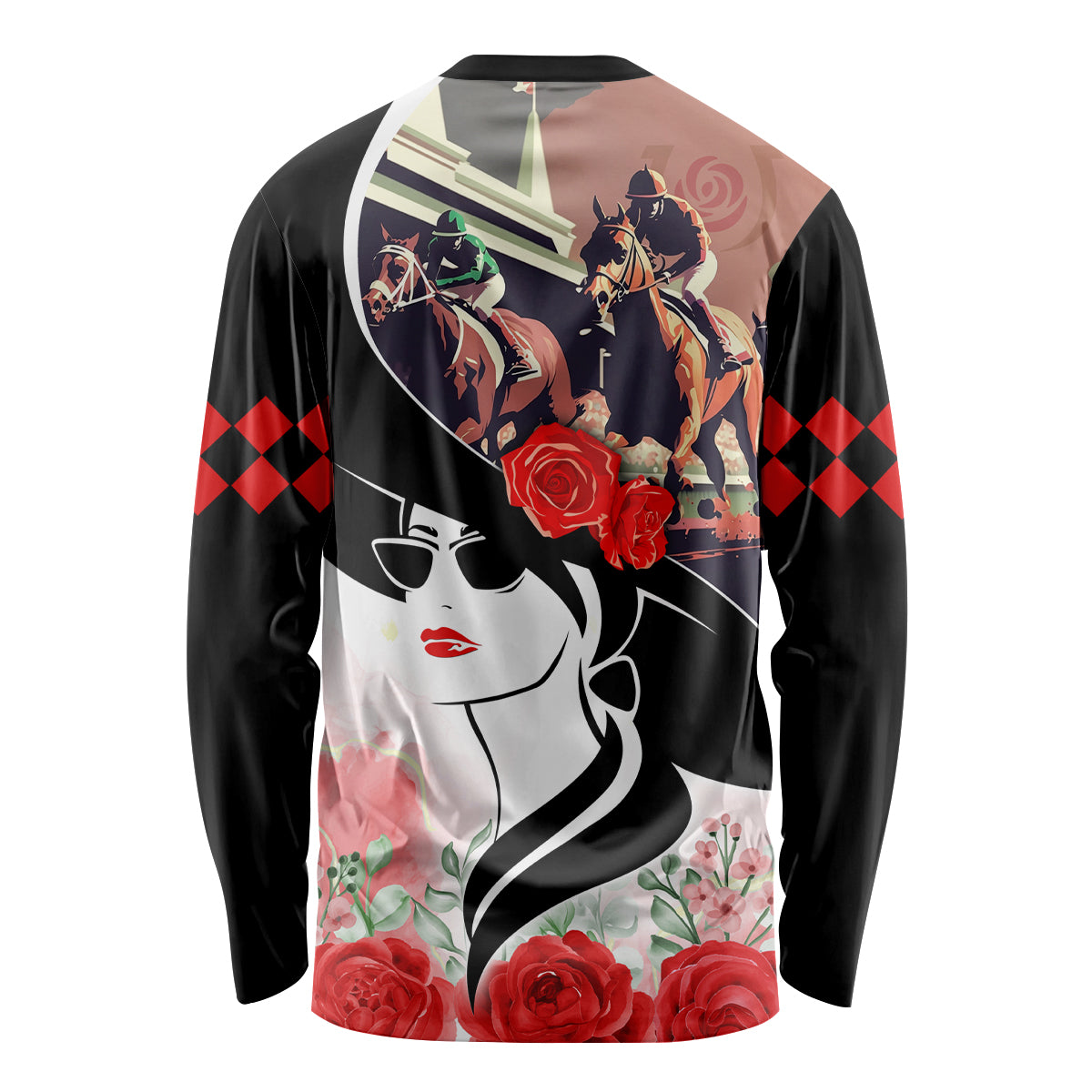 Kentucky Horse Racing Long Sleeve Shirt Derby Hat - Wonder Print Shop