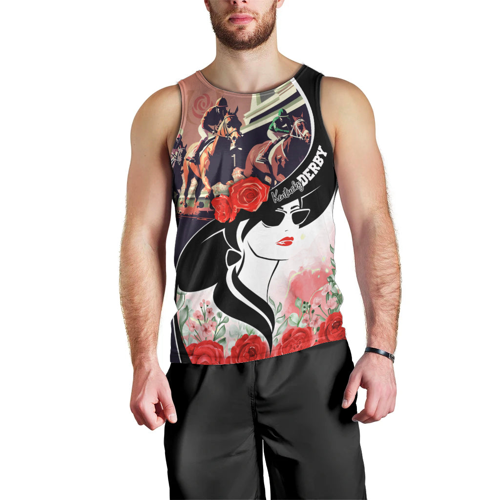 Kentucky Horse Racing Men Tank Top Derby Hat - Wonder Print Shop