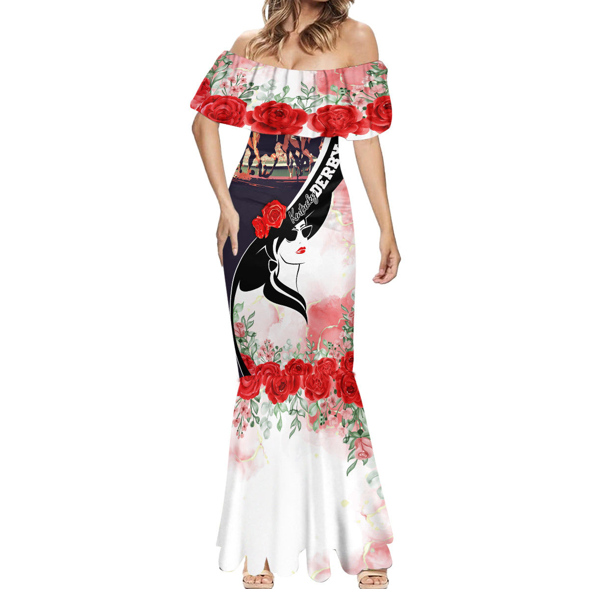 Kentucky Horse Racing Mermaid Dress Derby Hat - Wonder Print Shop