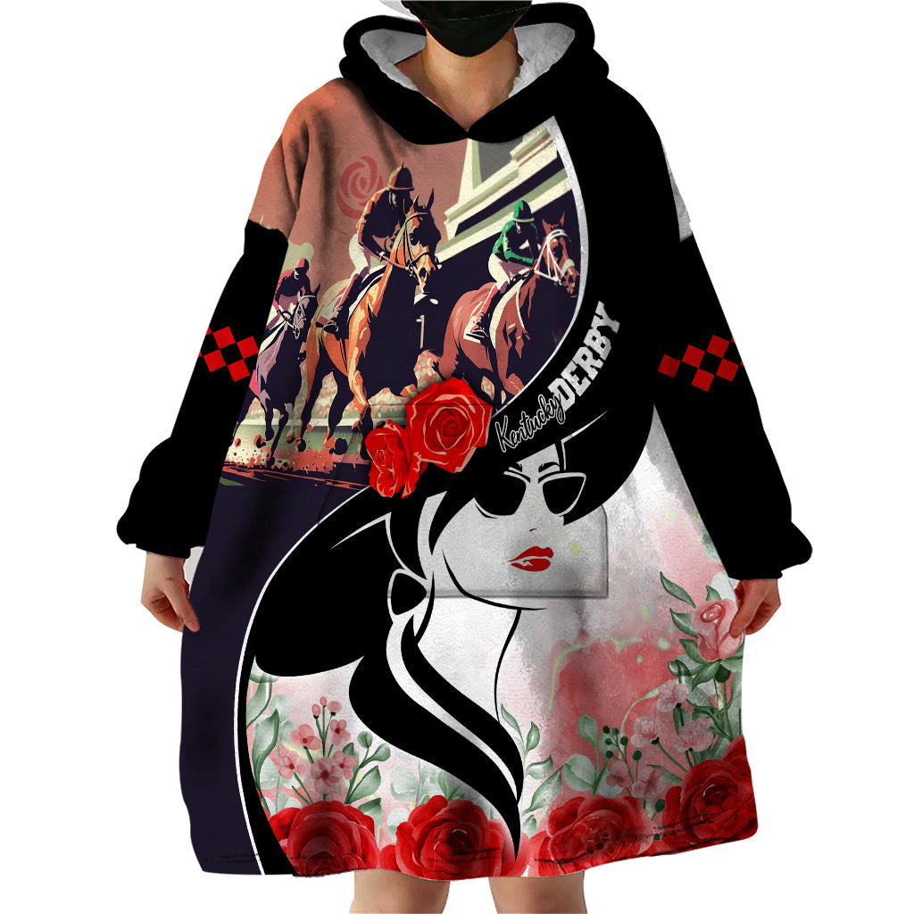 Kentucky Horse Racing Wearable Blanket Hoodie Derby Hat - Wonder Print Shop