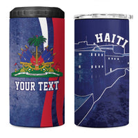 Personalized Haiti Citadelle Laferrière 4 in 1 Can Cooler Tumbler Grunge Style