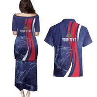 Personalized Haiti Citadelle Laferrière Couples Matching Puletasi and Hawaiian Shirt Grunge Style