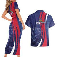 Personalized Haiti Citadelle Laferrière Couples Matching Short Sleeve Bodycon Dress and Hawaiian Shirt Grunge Style