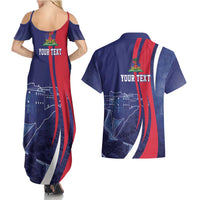 Personalized Haiti Citadelle Laferrière Couples Matching Summer Maxi Dress and Hawaiian Shirt Grunge Style