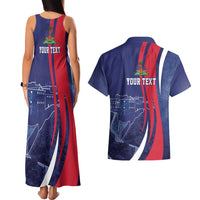 Personalized Haiti Citadelle Laferrière Couples Matching Tank Maxi Dress and Hawaiian Shirt Grunge Style