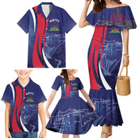Personalized Haiti Citadelle Laferrière Family Matching Mermaid Dress and Hawaiian Shirt Grunge Style