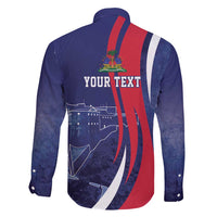 Personalized Haiti Citadelle Laferrière Family Matching Short Sleeve Bodycon Dress and Hawaiian Shirt Grunge Style